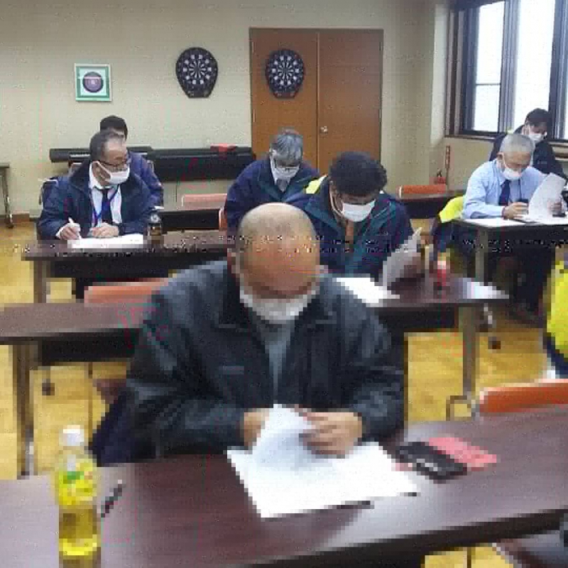 12月安全会議(適正診断表をもとに指導)