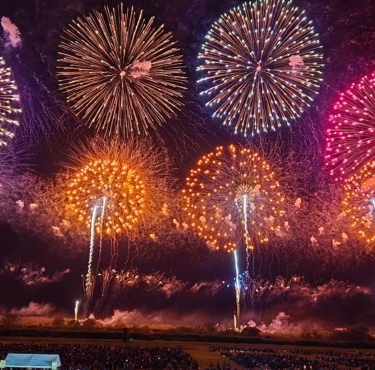 やっと開催（酒田花火大会）